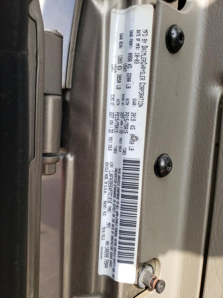 Photo 10 from auction – 2004 JEEP WRANGLER X with VIN 1J4FA39S64P721816
