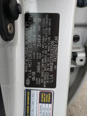 Photo 10 from auction – 2008 KIA OPTIMA LX with VIN KNAGE123185262506