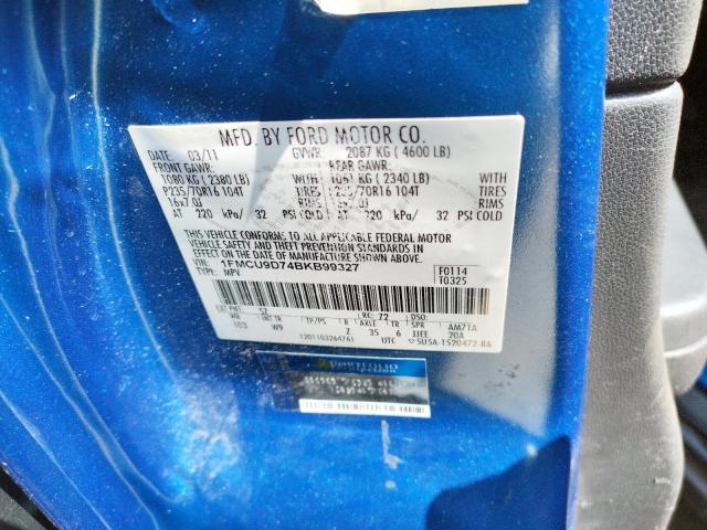 Photo 10 from auction – 2011 FORD ESCAPE XLT with VIN 1FMCU9D74BKB99327