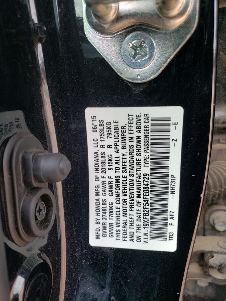Photo 10 from auction – 2015 HONDA CIVIC LX with VIN 19XFB2F54FE084729