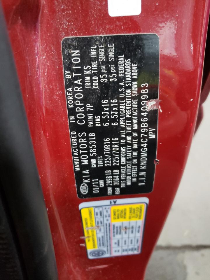 Photo 10 from auction – 2011 KIA SEDONA LX with VIN KNDMG4C79B6409983