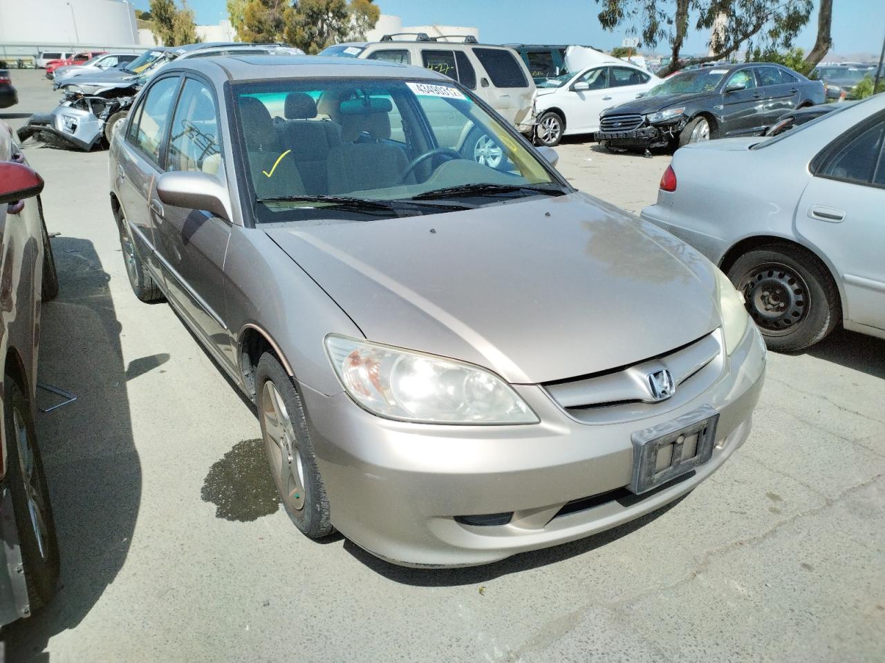 HONDA CIVIC EX 2004 with VIN 2HGES26744H589282 - Photo from auction