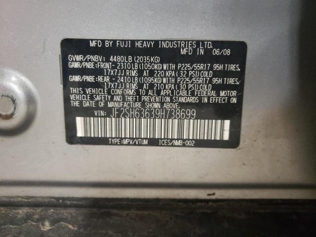 Foto 10 de la subasta – 2009 SUBARU FORESTER con VIN JF2SH63639H738699
