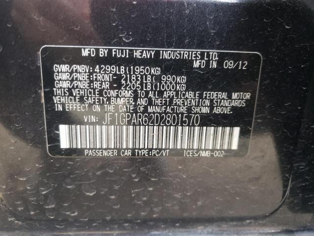 Photo 10 from auction – 2013 SUBARU IMPREZA SP with VIN JF1GPAR62D2801570