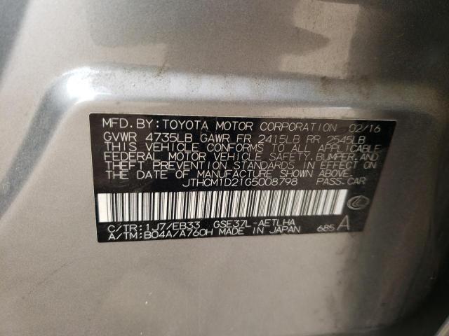 Photo 10 from auction – 2016 LEXUS IS 300 with VIN JTHCM1D21G5008798