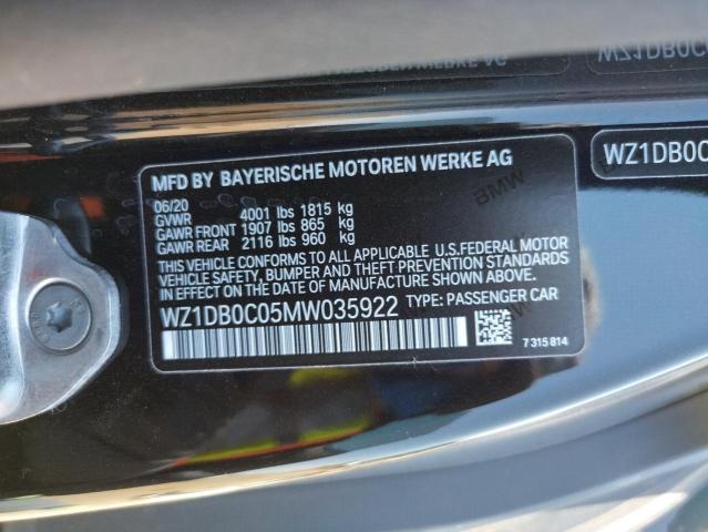Photo 10 from auction – 2021 TOYOTA SUPRA BASE with VIN WZ1DB0C05MW035922