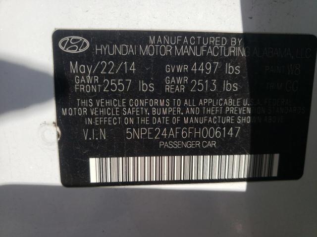 Photo 10 from auction – 2015 HYUNDAI SONATA SE with VIN 5NPE24AF6FH006147