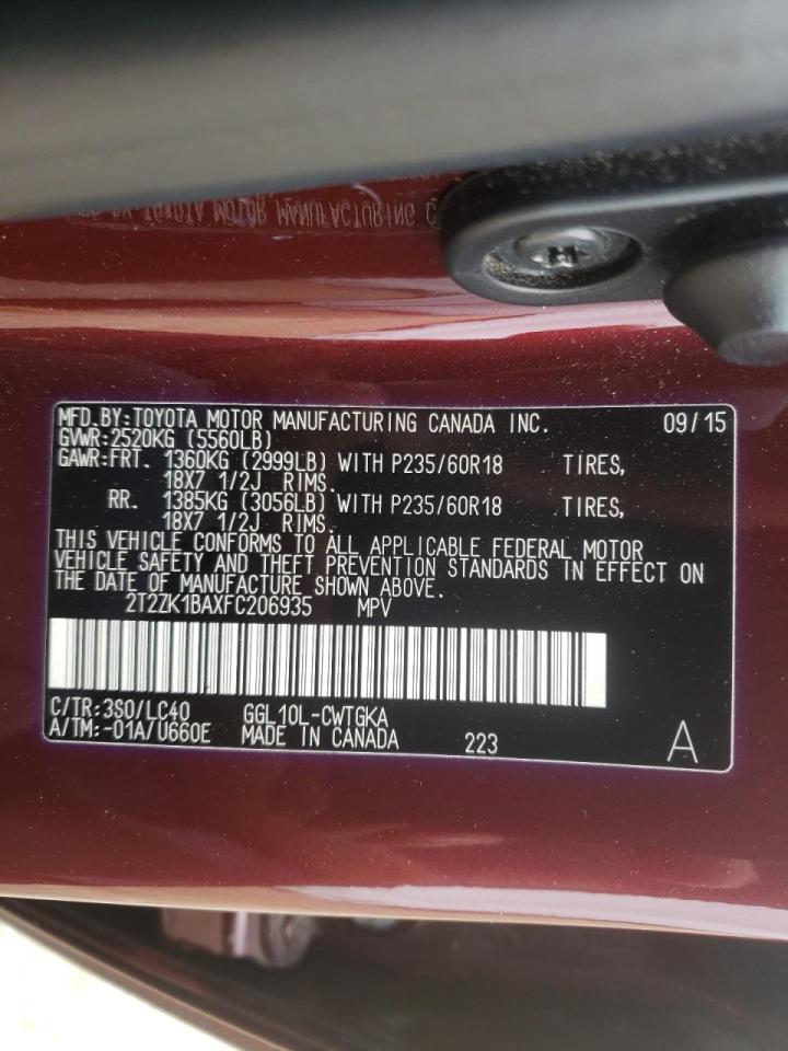 Photo 10 from auction – 2015 LEXUS RX 350 with VIN 2T2ZK1BAXFC206935