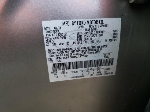 Photo 10 from auction – 2011 FORD EXPLORER L with VIN 1FMHK8F86BGA17500