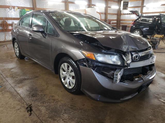 HONDA CIVIC LX 2012 with VIN 2HGFB2F54CH612013 - Photo from auction