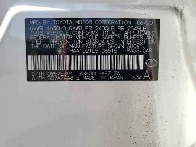 Photo 10 from auction – 2020 LEXUS IS 300 with VIN JTHAA1D21L5106515