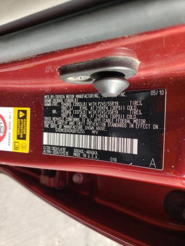 Photo 10 from auction – 2010 TOYOTA HIGHLANDER with VIN 5TDYK3EH2AS015255