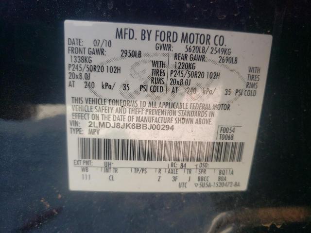 Photo 10 from auction – 2011 LINCOLN MKX with VIN 2LMDJ8JK6BBJ00294
