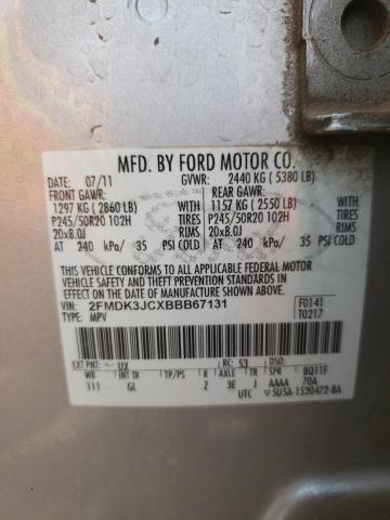 Photo 10 from auction – 2011 FORD EDGE SEL with VIN 2FMDK3JCXBBB67131