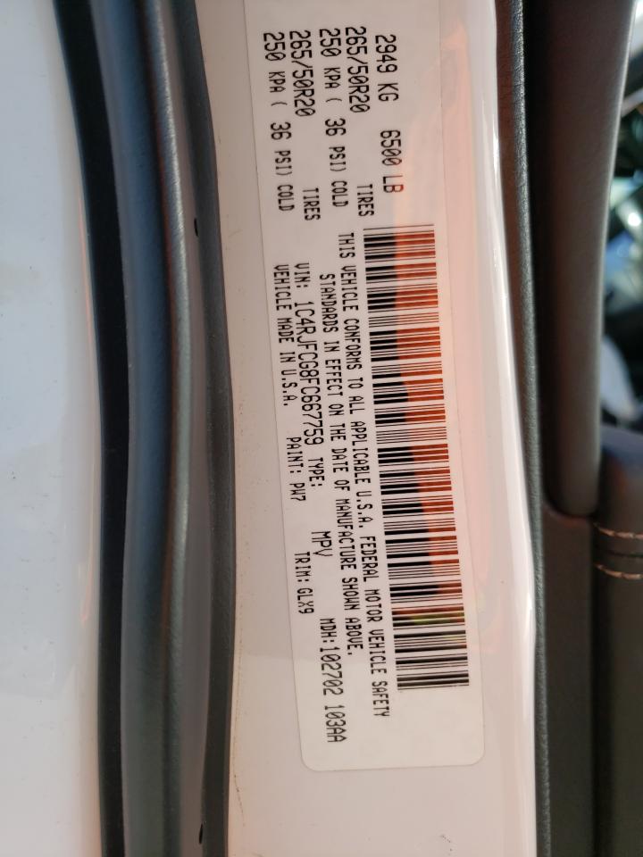 Photo 10 from auction – 2015 JEEP GRAND CHER with VIN 1C4RJFCG8FC667759