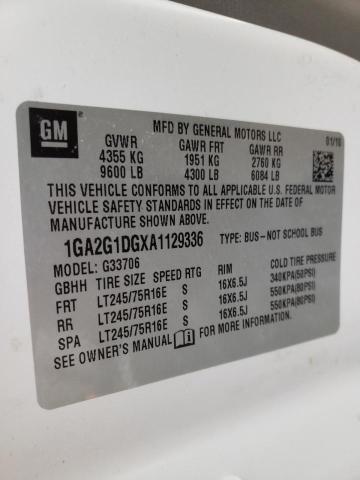 Photo 10 from auction – 2010 CHEVROLET EXPRESS G3 with VIN 1GA2G1DGXA1129336