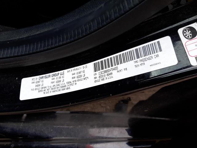 Photo 10 from auction – 2013 CHRYSLER 200 TOURIN with VIN 1C3CCBBB9DN754655