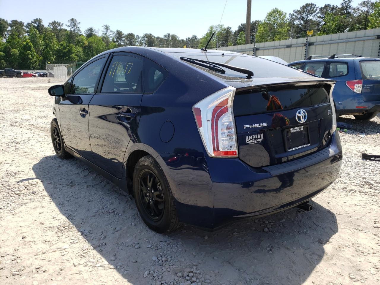 Photo 3 from auction – 2012 TOYOTA PRIUS with VIN JTDKN3DU3C1543074