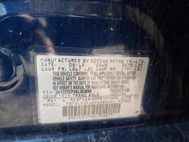 Photo 10 from auction – 2019 NISSAN VERSA NOTE with VIN 3N1CE2CP4KL353899