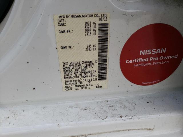 Photo 10 from auction – 2019 NISSAN ALTIMA S with VIN 1N4BL4BV2KC103119