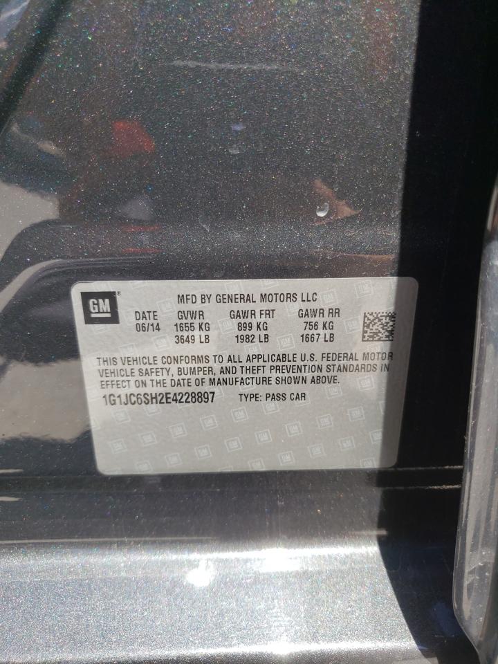 Photo 10 from auction – 2014 CHEVROLET SONIC LT with VIN 1G1JC6SH2E4228897