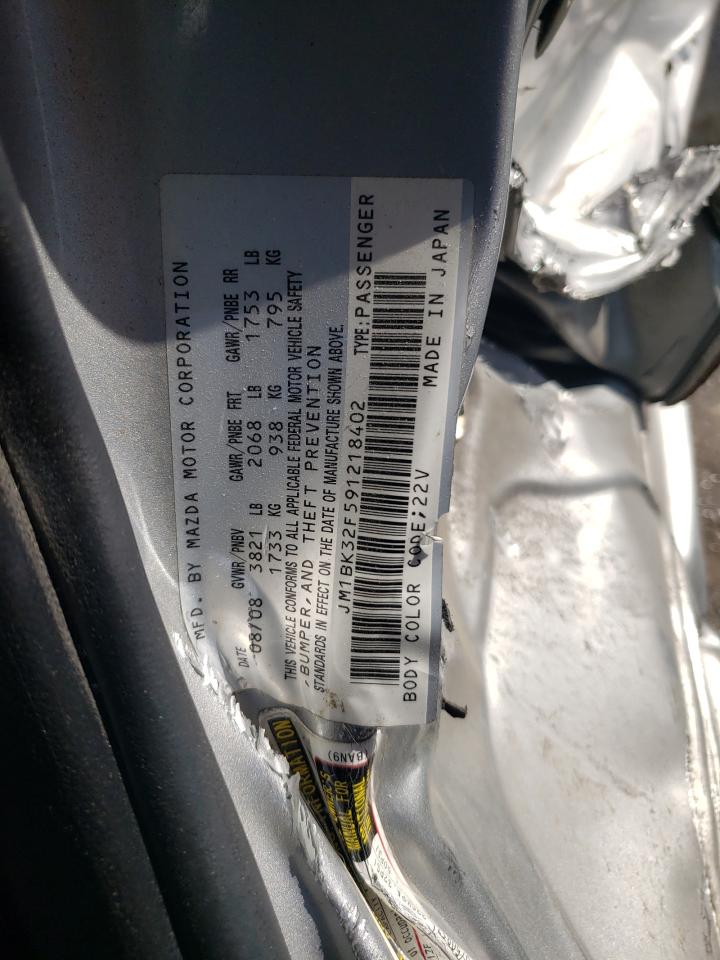 Photo 10 from auction – 2009 MAZDA 3 I with VIN JM1BK32F591218402