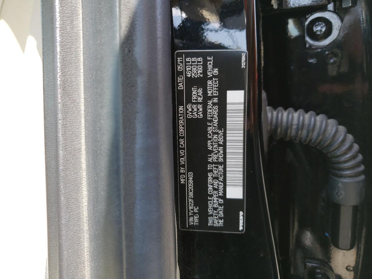 Photo 10 from auction – 2012 VOLVO S60 T5 with VIN YV1622FS8C2058403