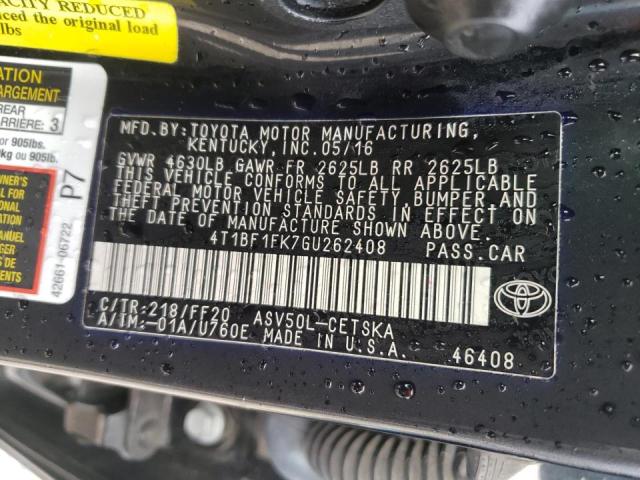 Photo 10 from auction – 2016 TOYOTA CAMRY LE with VIN 4T1BF1FK7GU262408