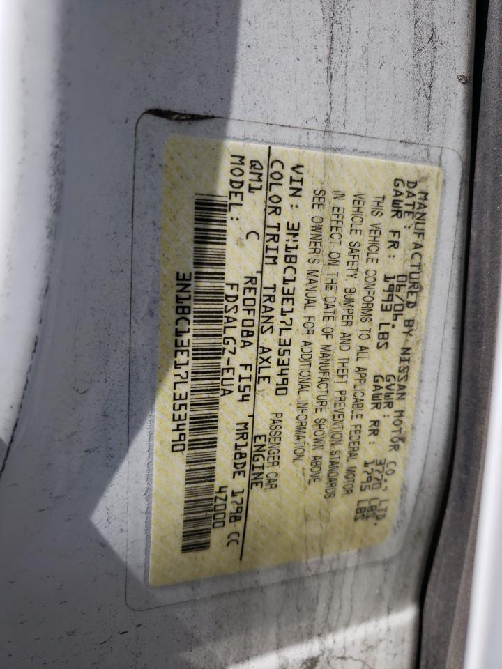 Photo 10 from auction – 2007 NISSAN VERSA S with VIN 3N1BC13E17L353490