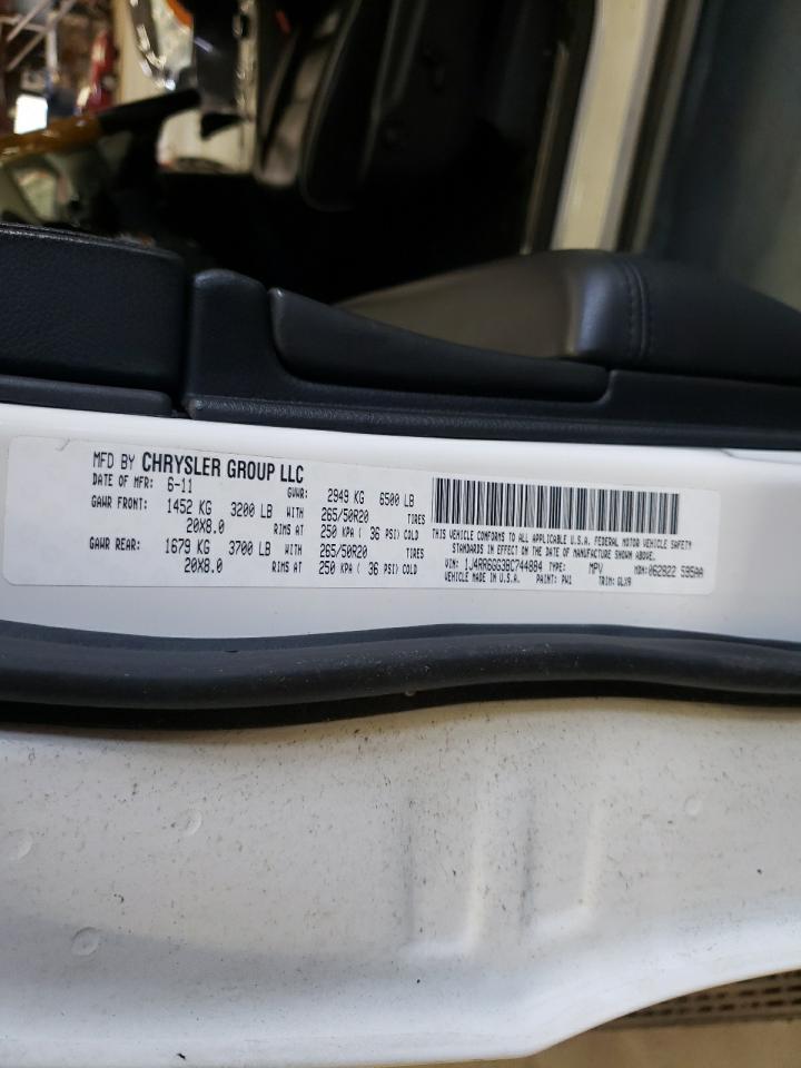 Photo 10 from auction – 2011 JEEP GRAND CHER with VIN 1J4RR6GG3BC744884