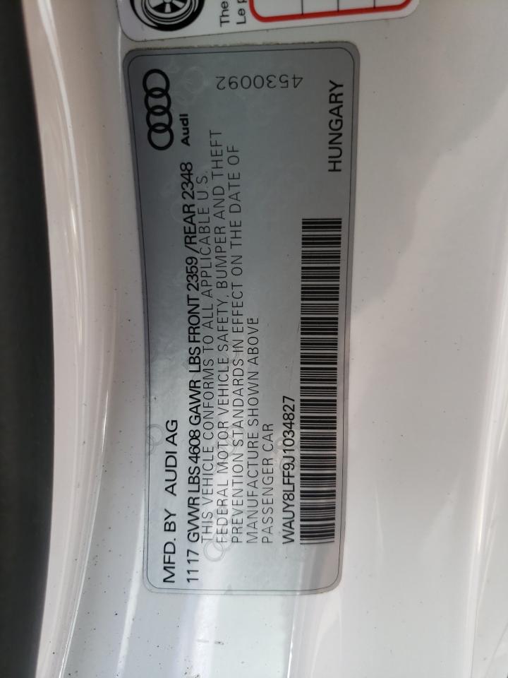 Photo 10 from auction – 2018 AUDI A3 PREMIUM with VIN WAUY8LFF9J1034827