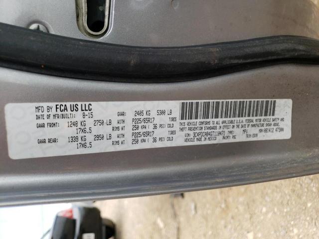 Photo 10 from auction – 2016 DODGE JOURNEY SE with VIN 3C4PDCAB4GT110471