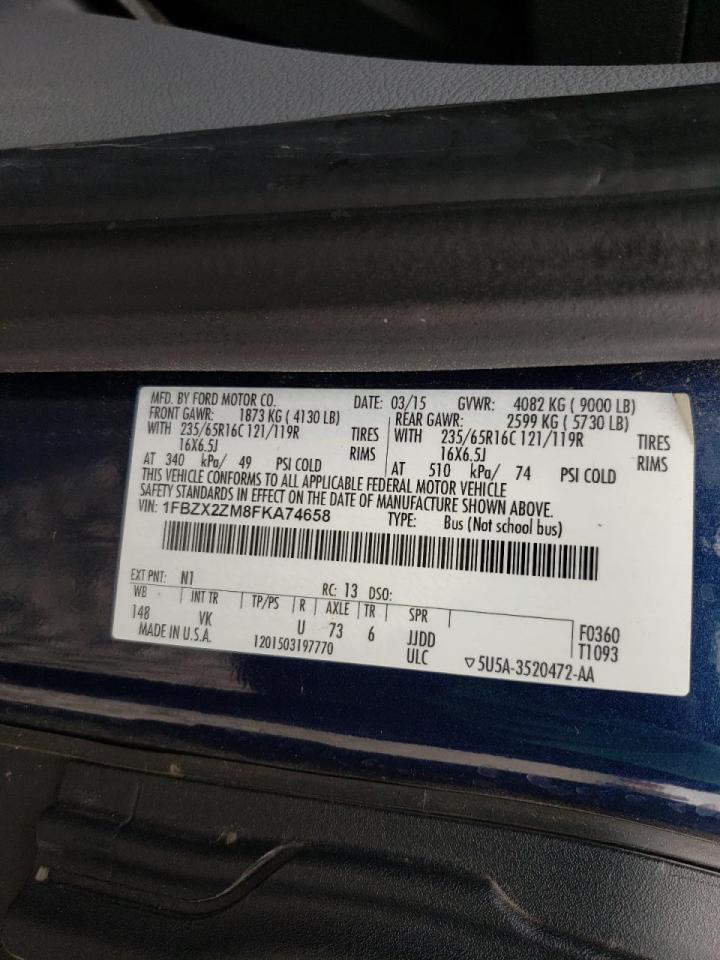 Photo 10 from auction – 2015 FORD TRANSIT T- with VIN 1FBZX2ZM8FKA74658
