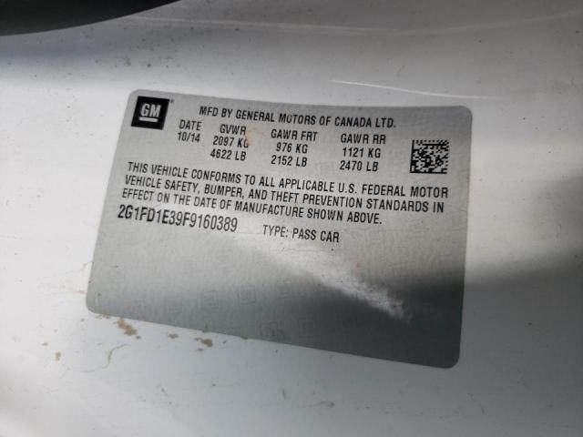 Photo 10 from auction – 2015 CHEVROLET CAMARO LT with VIN 2G1FD1E39F9160389