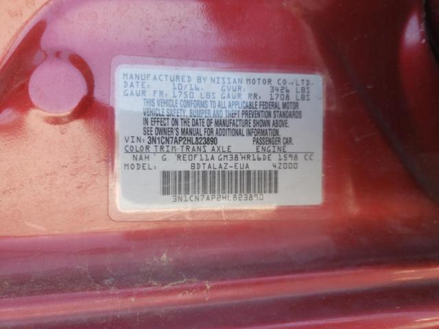 Photo 10 from auction – 2017 NISSAN VERSA S with VIN 3N1CN7AP2HL823890