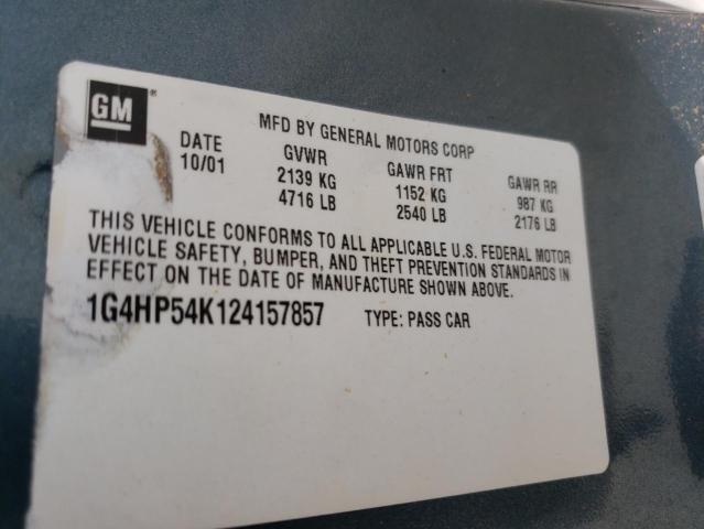 Photo 10 from auction – 2002 BUICK LESABRE CU with VIN 1G4HP54K124157857