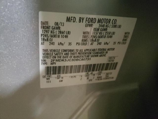 Photo 10 from auction – 2013 FORD EDGE SEL with VIN 2FMDK3JC3DBC80731
