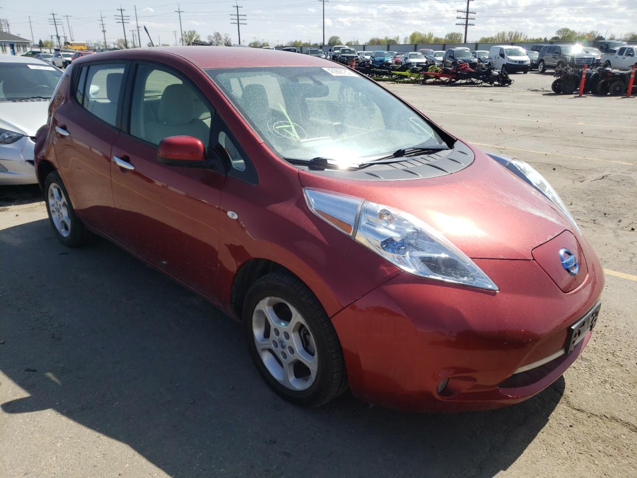 NISSAN LEAF SV 2012 with VIN JN1AZ0CP8CT027181 - Photo from auction