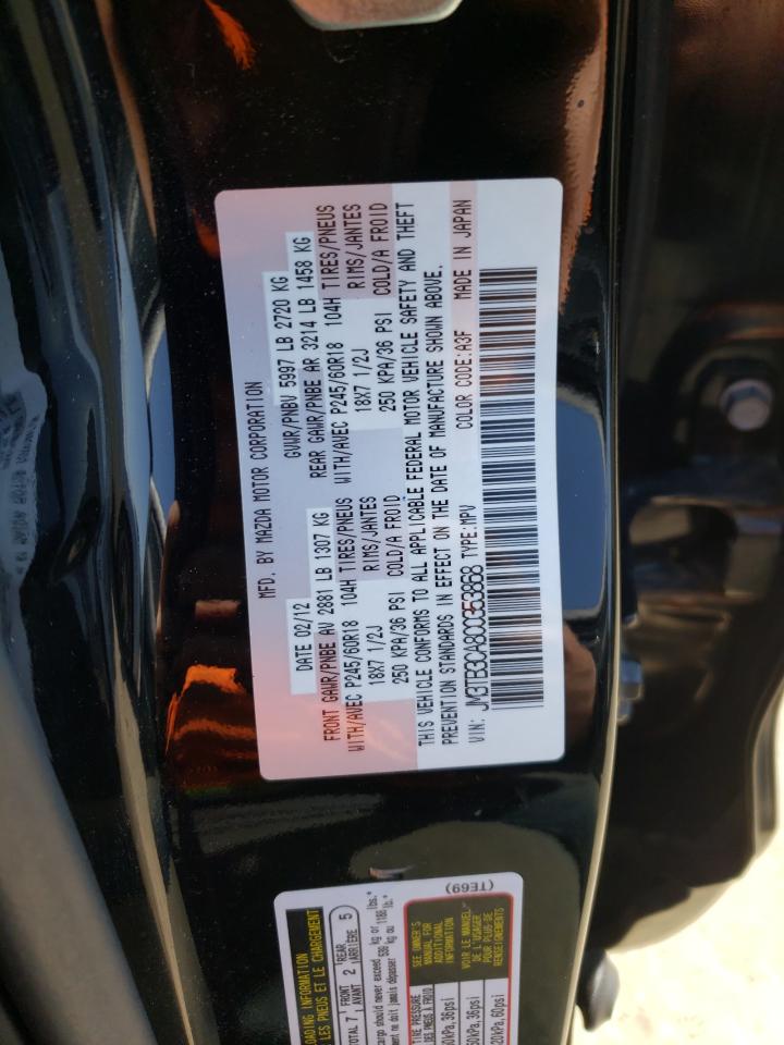 Photo 10 from auction – 2012 MAZDA CX-9 with VIN JM3TB3CA8C0353868
