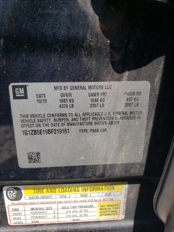 Photo 10 from auction – 2011 CHEVROLET MALIBU LS with VIN 1G1ZB5E19BF219161