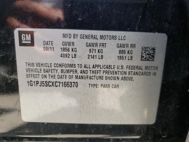 Photo 10 from auction – 2012 CHEVROLET CRUZE ECO with VIN 1G1PJ5SCXC7166370