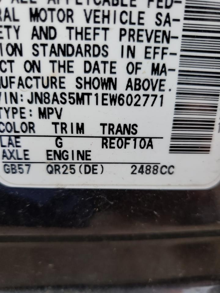 Photo 10 from auction – 2014 NISSAN ROGUE SELE with VIN JN8AS5MT1EW602771