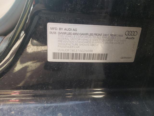 Photo 10 from auction – 2007 AUDI A4 2.0T QU with VIN WAUDF78E37A025498