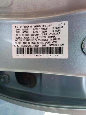 Photo 10 from auction – 2015 HONDA ACCORD LX with VIN 1HGCR2F39FA048634