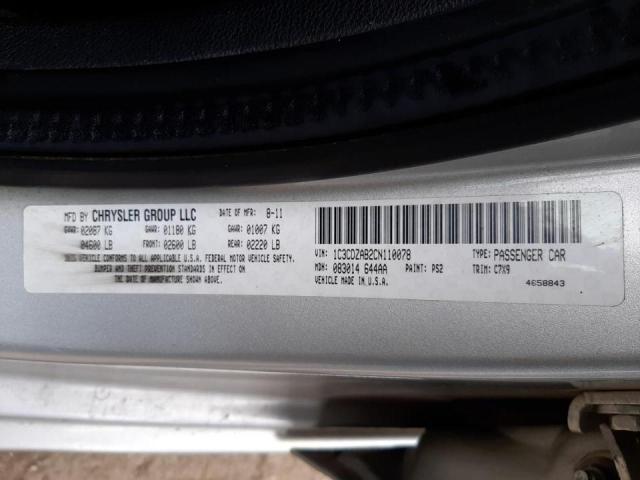 Photo 10 from auction – 2012 DODGE AVENGER SE with VIN 1C3CDZAB2CN110078