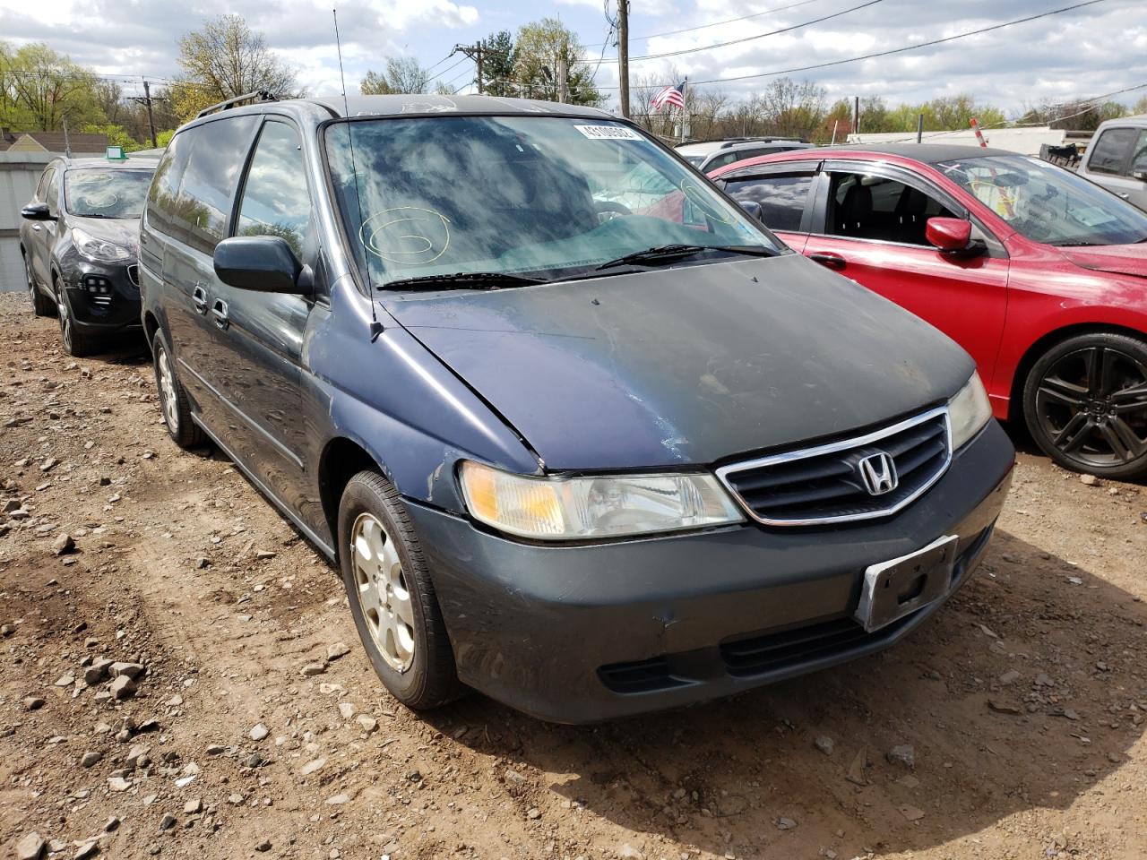 HONDA ODYSSEY EX 2003 with VIN 5FNRL18063B069502 - Photo from auction
