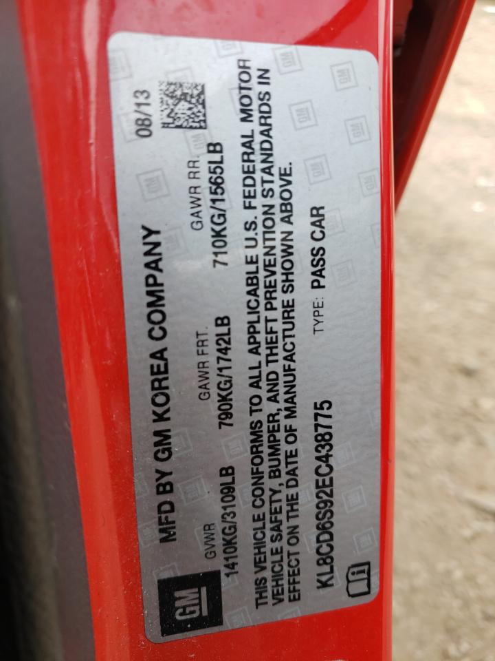 صورة رقم 10 من المزاد - 2014 CHEVROLET SPARK 1LT مع VIN KL8CD6S92EC438775