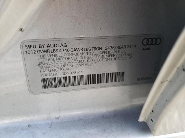 Photo 10 from auction – 2013 AUDI A4 PREMIUM with VIN WAUAFAFL3DN028519