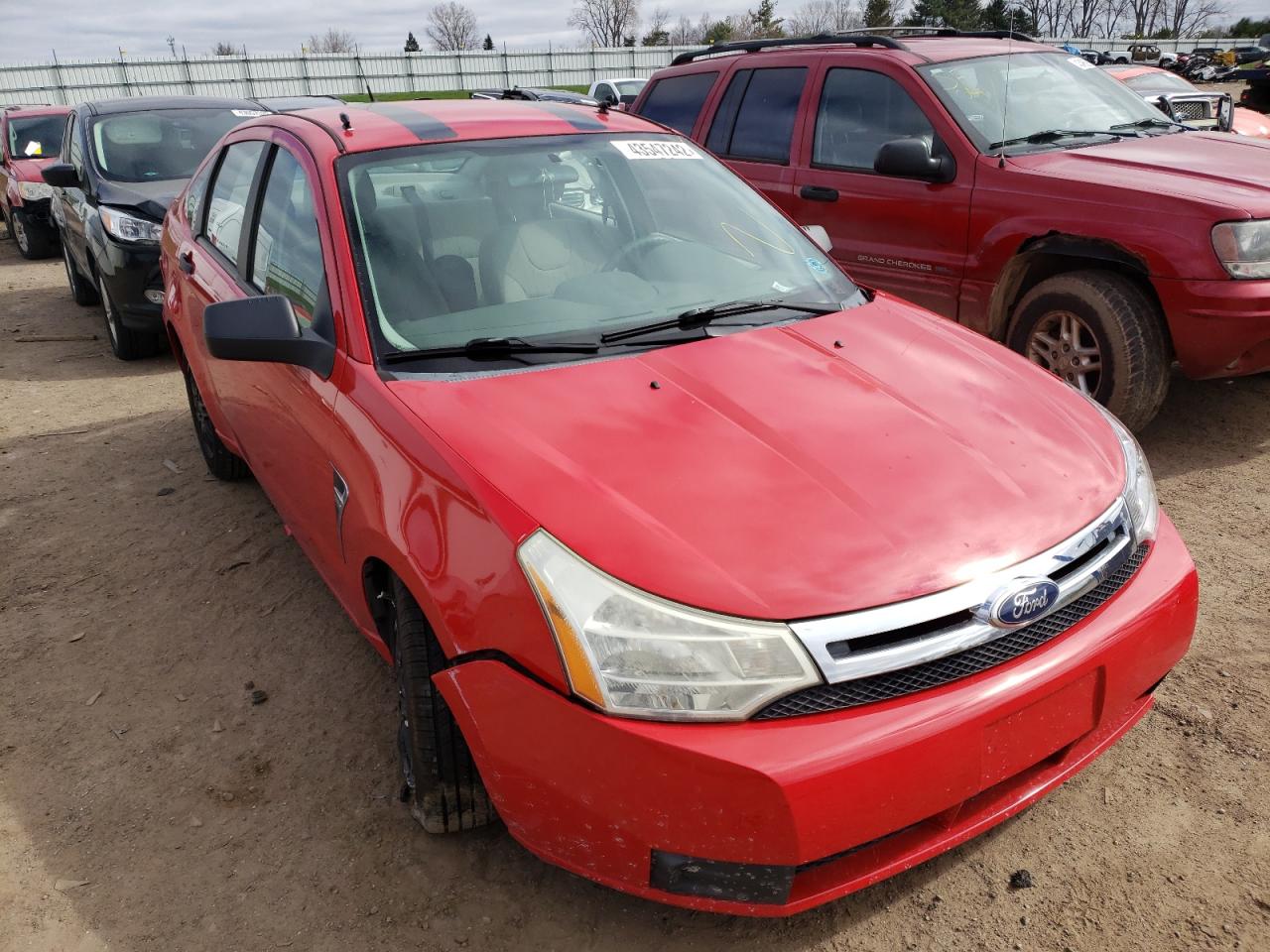 FORD FOCUS SE 2008 with VIN 1FAHP35N68W129105 - Photo from auction