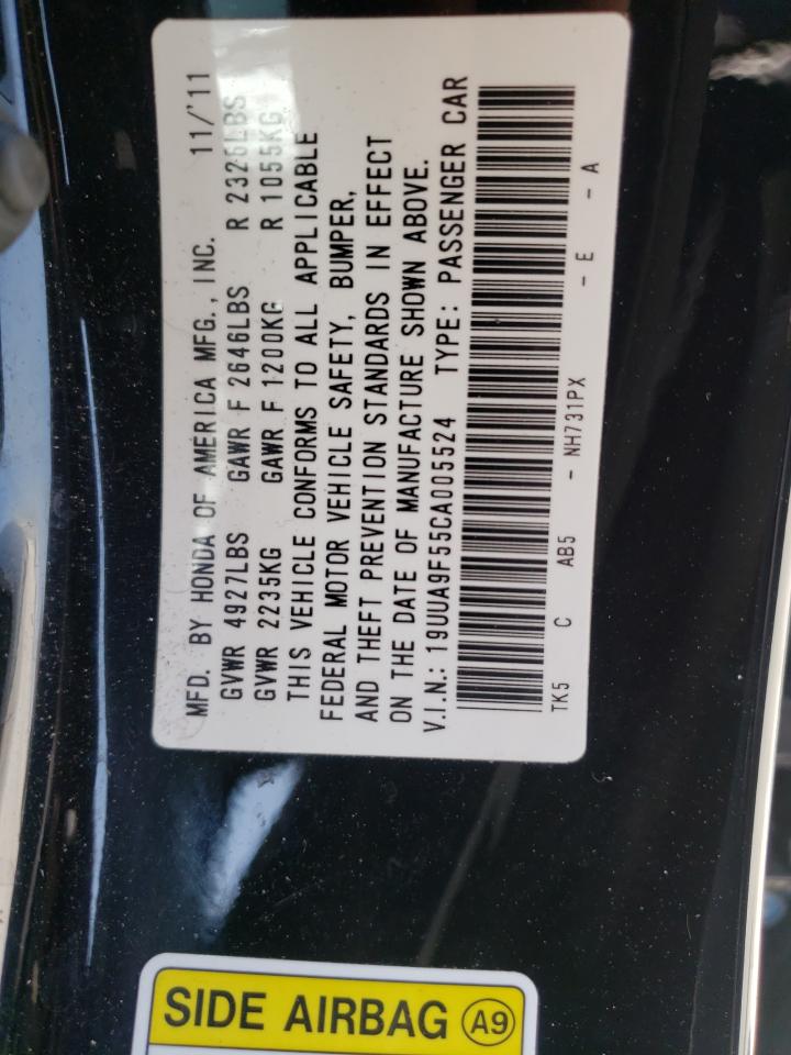 Photo 10 from auction – 2012 ACURA TL with VIN 19UUA9F55CA005524